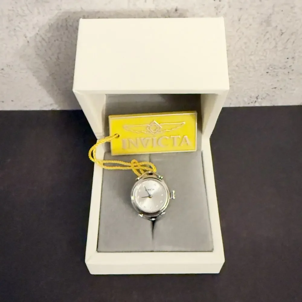 Invicta Angel Women's Ring Watch - 17.5mm, Silver (44480) $199 MSRP-NEW IN BOX - Picture 10 of 16